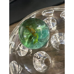 Antique German Hand-gathered Swirl Marble c. 1890-1910 1" Diameter